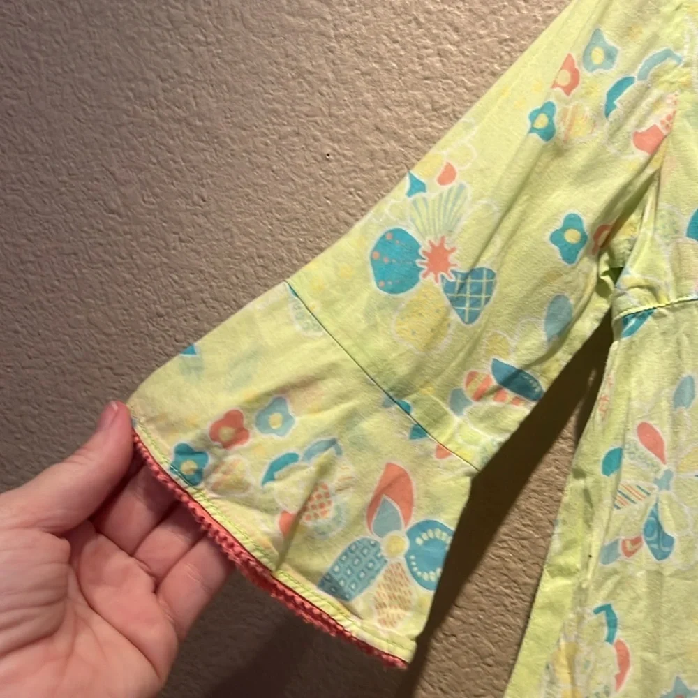JANIE & JACK Girl’s Cabana Paradise Green Floral Swimsuit Coverup 12-18 Months